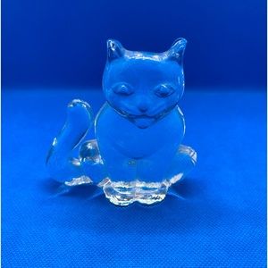 Small Kosta Boda Crystal Cat